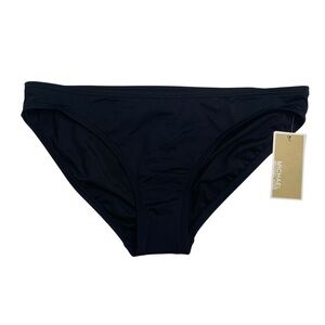 MICHAEL Michael Kors Solid Black Bikini Bottoms Medium New
